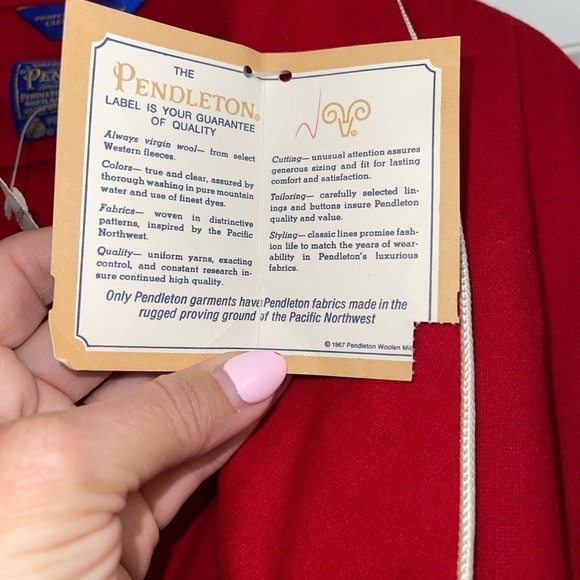 VINTAGE PENDLETON Woolen Mills 100% Virgin Wool Robe size Large NWT - Picture 7 of 13